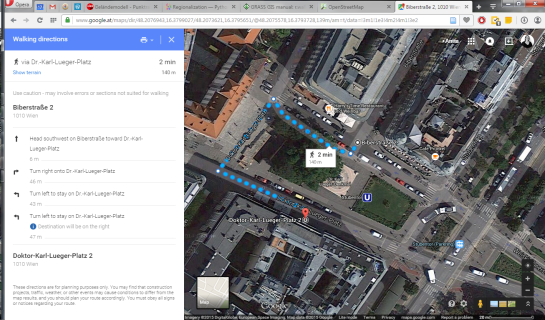 Pedestrian routing in Google Maps