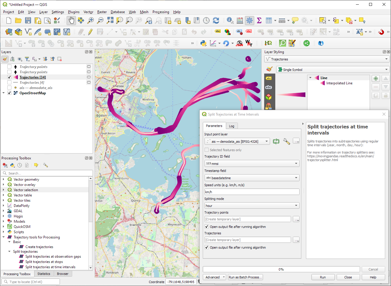 QGIS Processing Trajectools v2 in the works